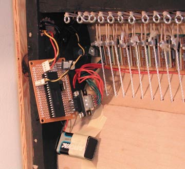 Close up of the electronics