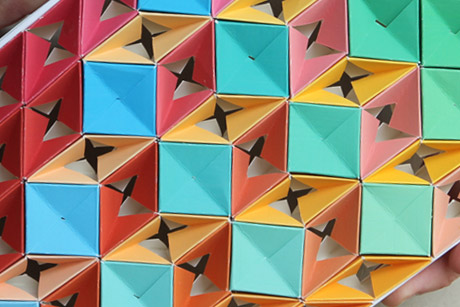 Close-up of a Paper Kaleidoscope